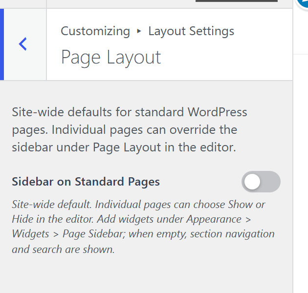 The Page Layout pane