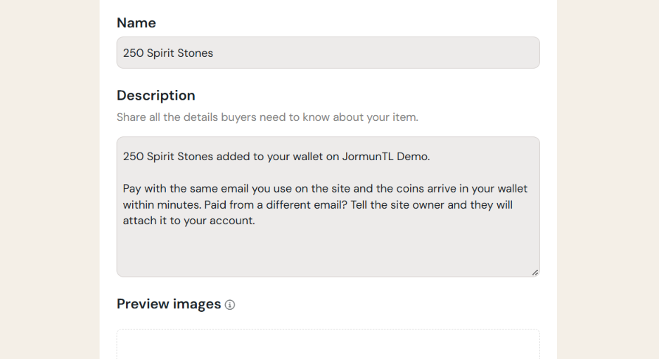 The product form: description and summary